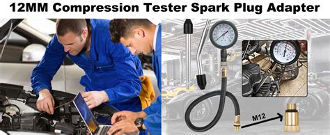 spark plug compression tester|compression tester spark plug adapter.